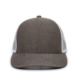 One Size Heathered Brown/White Outdoor Cap MBW-800CB 