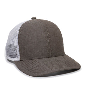 One Size Heathered Brown/White Outdoor Cap MBW-800CB 