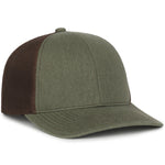 One Size Olive/Brown Outdoor Cap PDT20M 