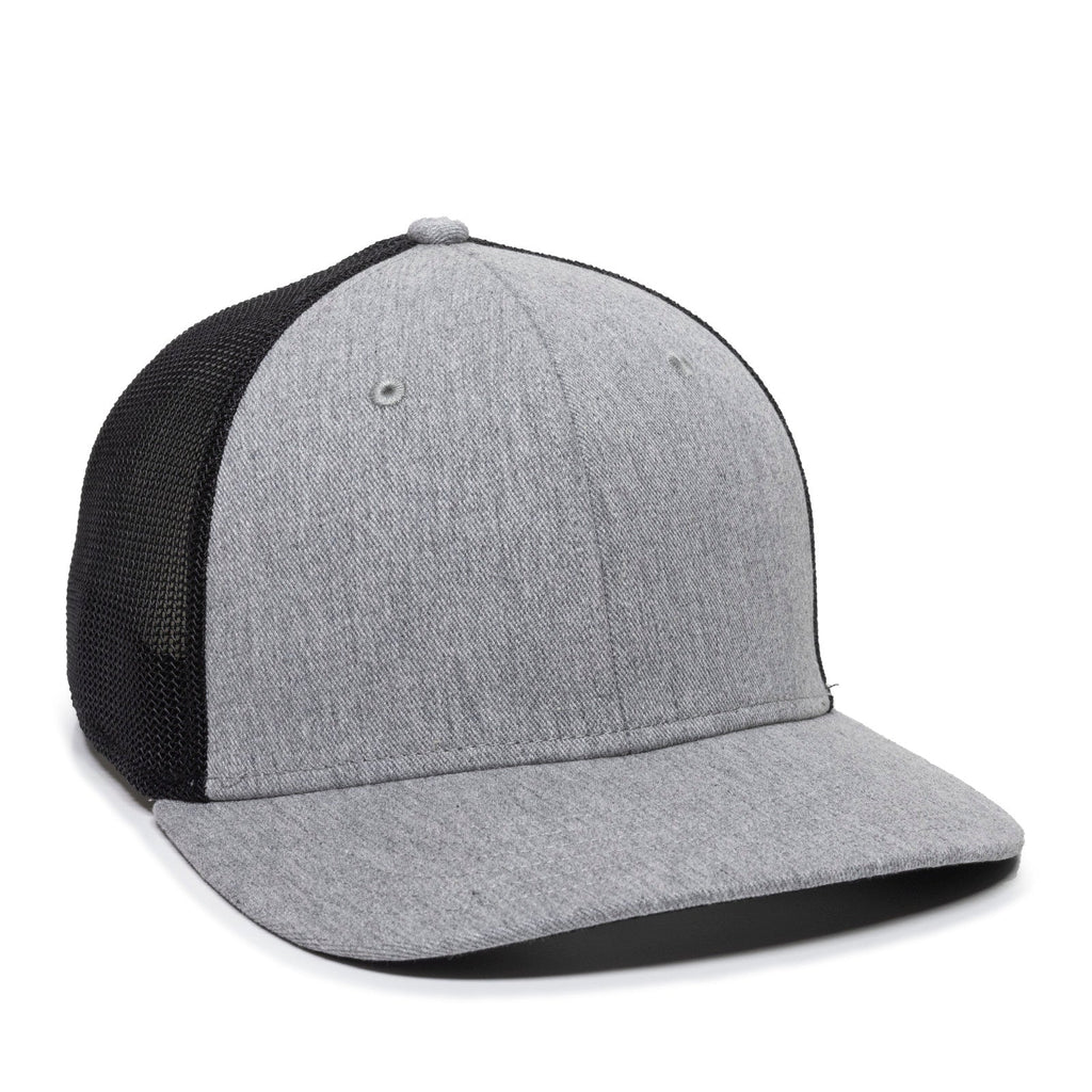 One Size Heathered Grey/Black Outdoor Cap RGR-360M 