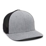 One Size Heathered Grey/Black Outdoor Cap RGR-360M 