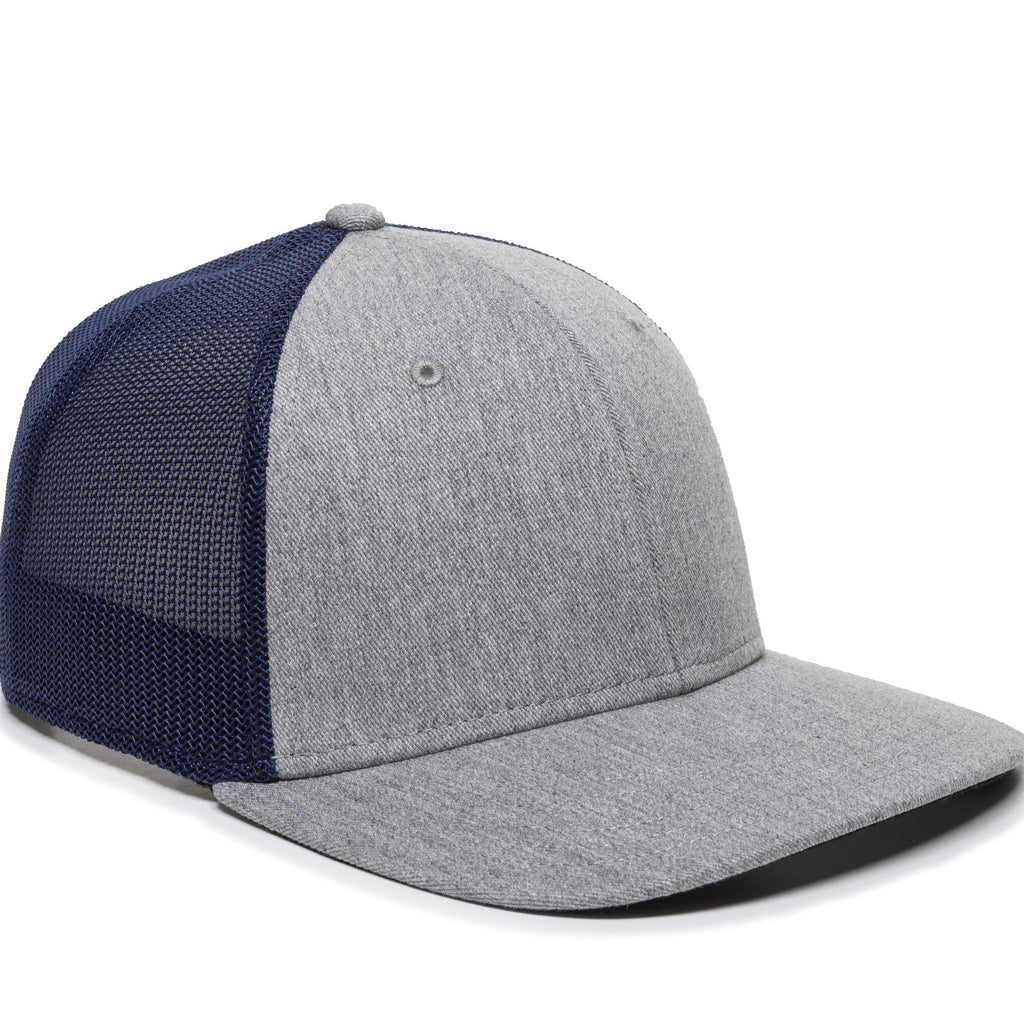 One Size Heathered Grey/Navy Outdoor Cap RGR-360M 