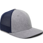 One Size Heathered Grey/Navy Outdoor Cap RGR-360M 