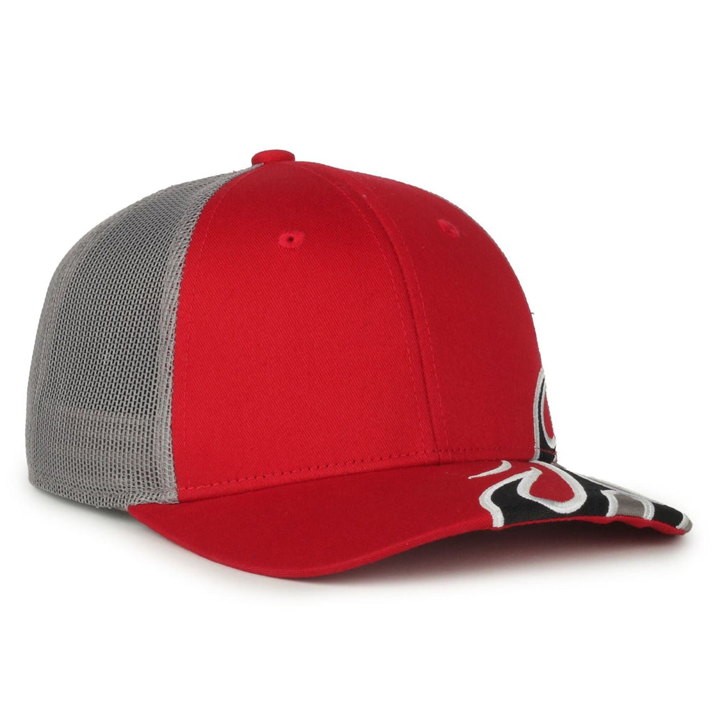 One Size Red/Dark Grey Outdoor Cap SKRRT-01 