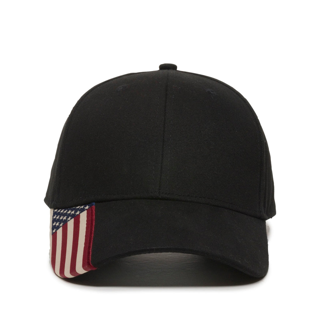 One Size Black Outdoor Cap USA-300 