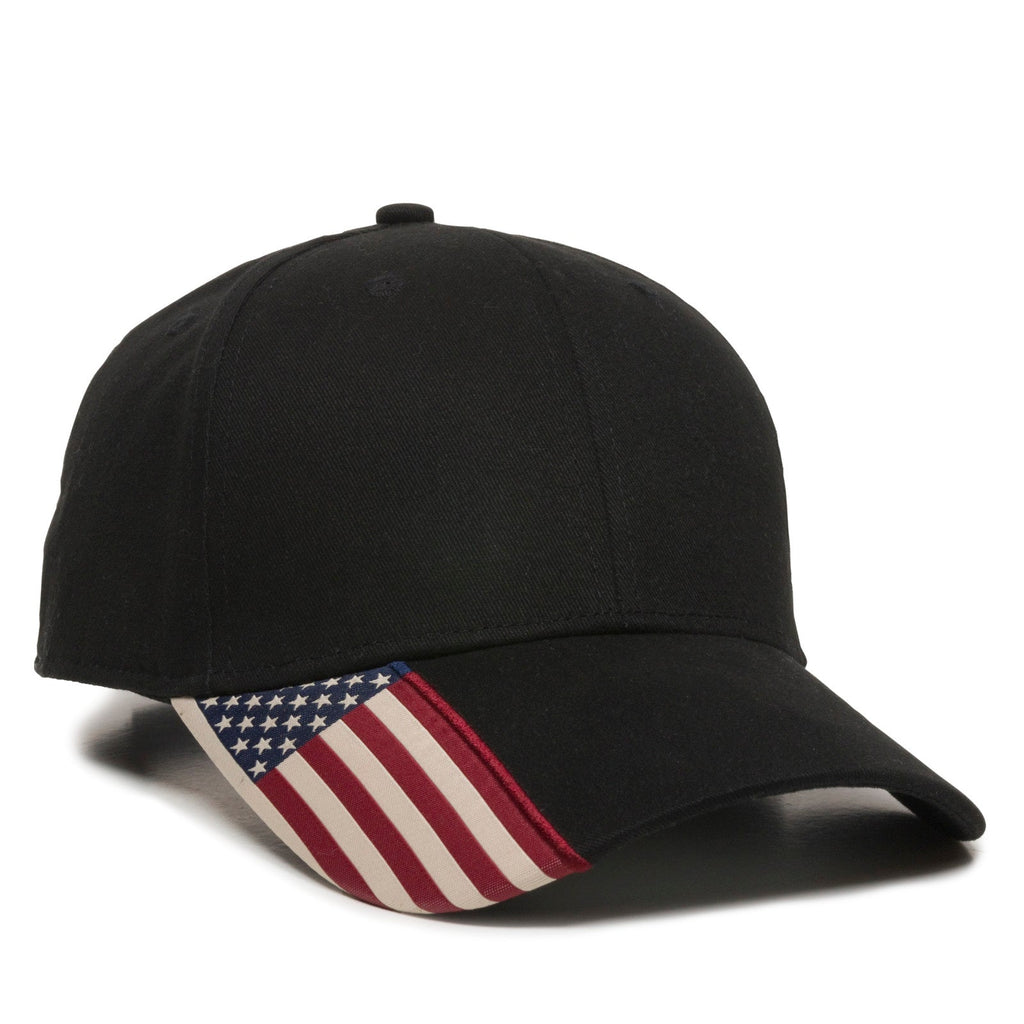 One Size Black Outdoor Cap USA-300 