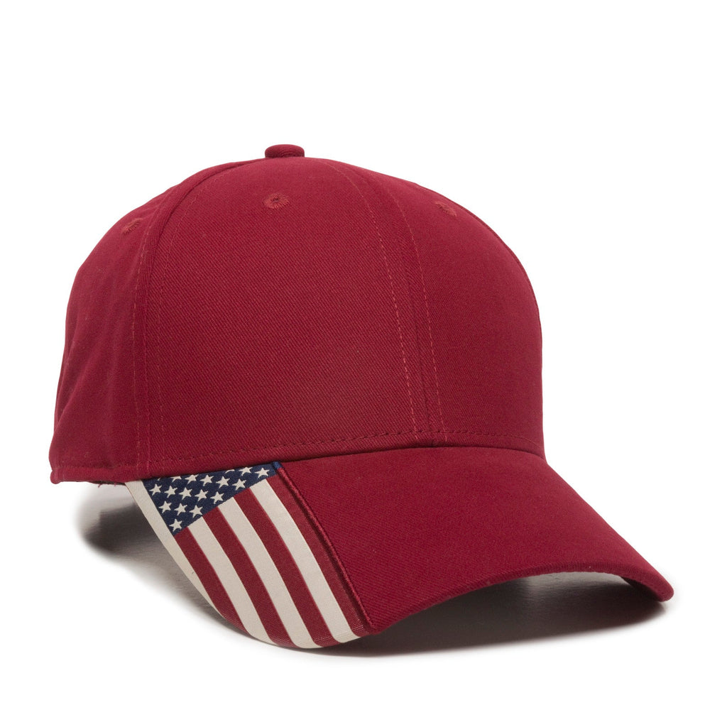 One Size Red Outdoor Cap USA-300 