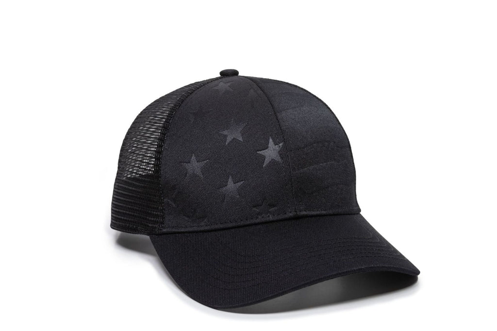 One Size Black/Black Outdoor Cap USA-751M 