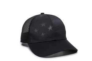 One Size Black/Black Outdoor Cap USA-751M 
