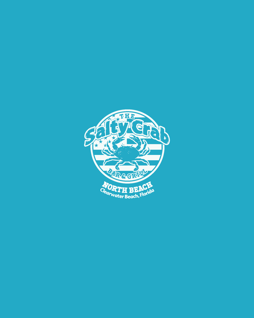 3X-Large Heather Galapagos Blue Beachside HG Salty Crab North Beach LOGO 