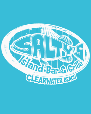 3X-Large Heather Galapagos Blue Beachside HG Salty's Island LOGO 