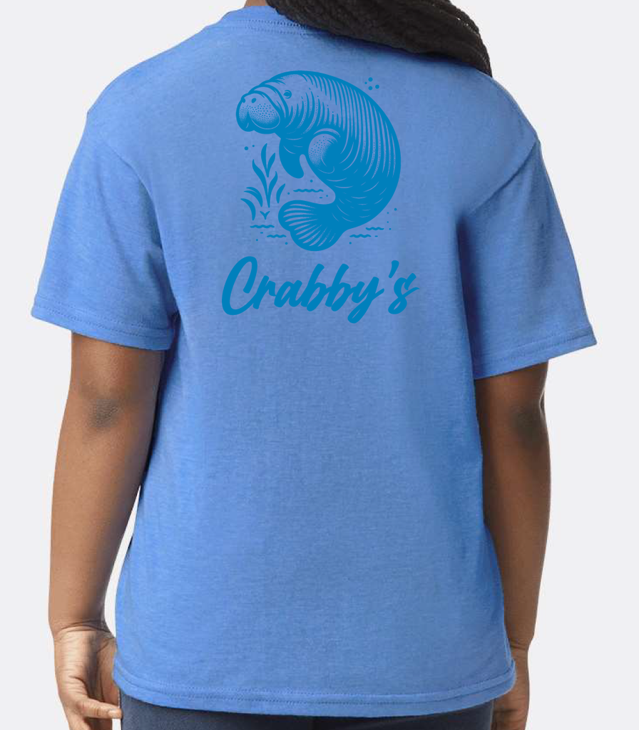 Youth X-Large Heather Royal Beachside HG Crabby's Coastal Manatee 