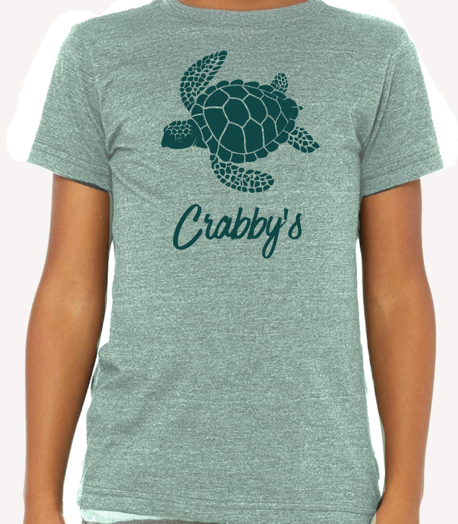 Youth X-Large Heather Dusty Blue Beachside HG Crabby's Coastal Turtle 