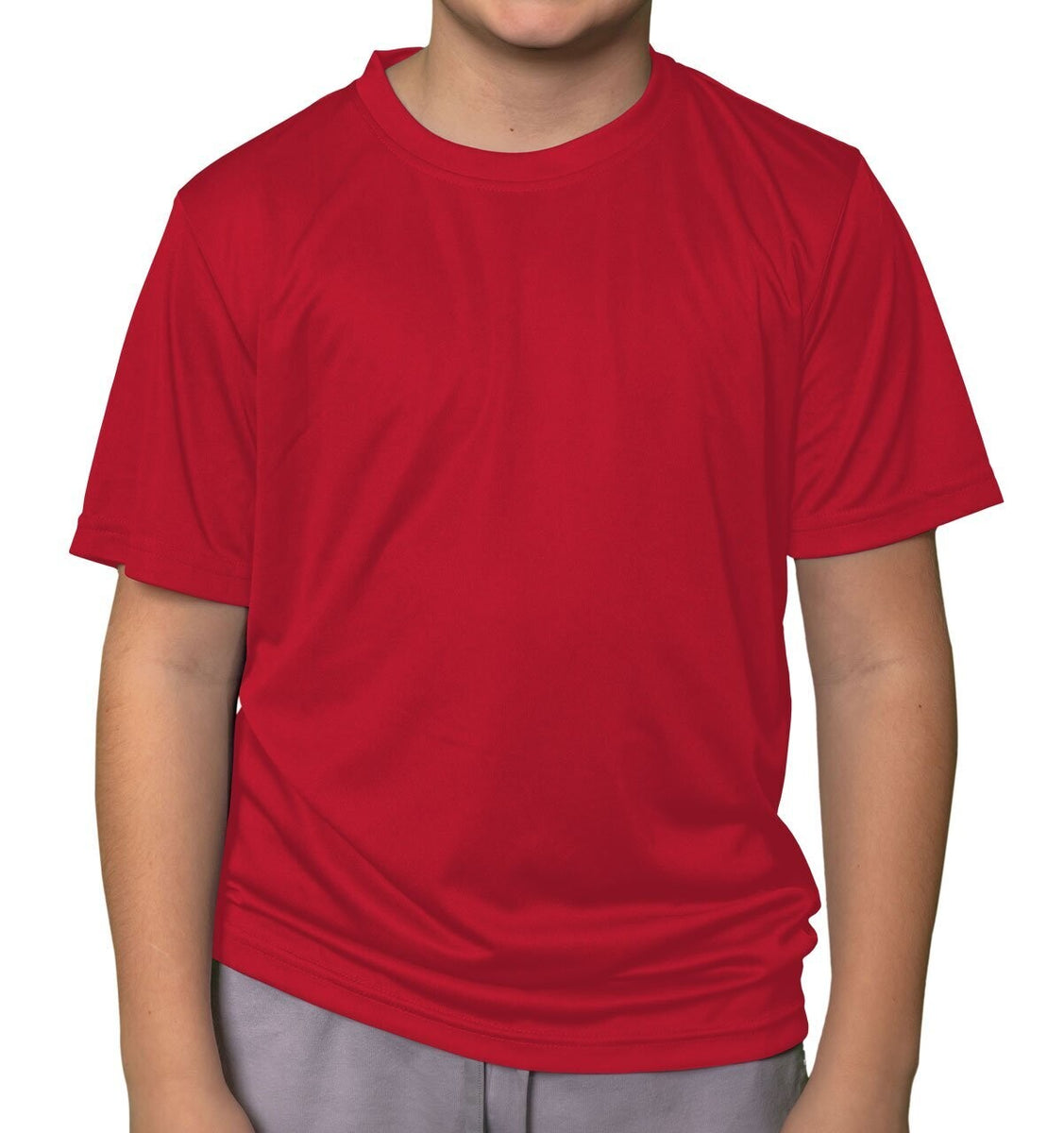 Always Advancing 100% Poly Youth Short Sleeve Crew HOME TEAM Tee (Red ...
